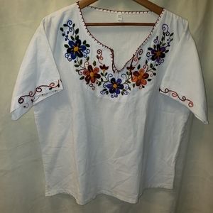 Embroidered cotton blouse